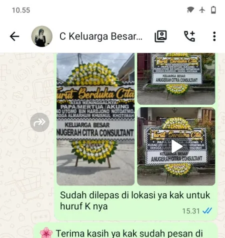 Pengiriman Papan Bunga Duka Harapan Indah
